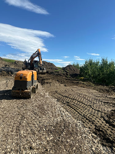 Image 1 - acreage development, road construction by 2 Sons Excavating, serving all excavating needs in and around Calgary, Alberta.